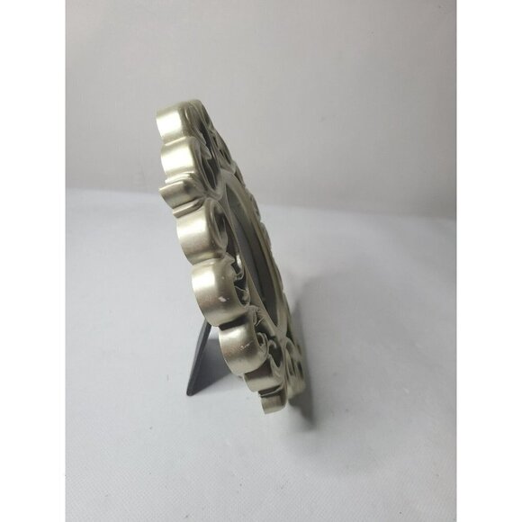 VINTAGE Picture Photo Frame Gold Ornate Hard Plastic Swirl Hollywood Regency - Picture 4 of 8